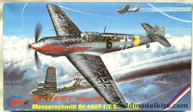 MPM 1/48 Messerschmitt Bf-109 T-1/T-2 - Oblt. Herbert Christmann Lister Base Norway Summer 1944 / 2./JG77 Lister Base Norway 1941 / T-1 Prototype W.Nr.1773 Travemunde 1938, 48023 plastic model kit